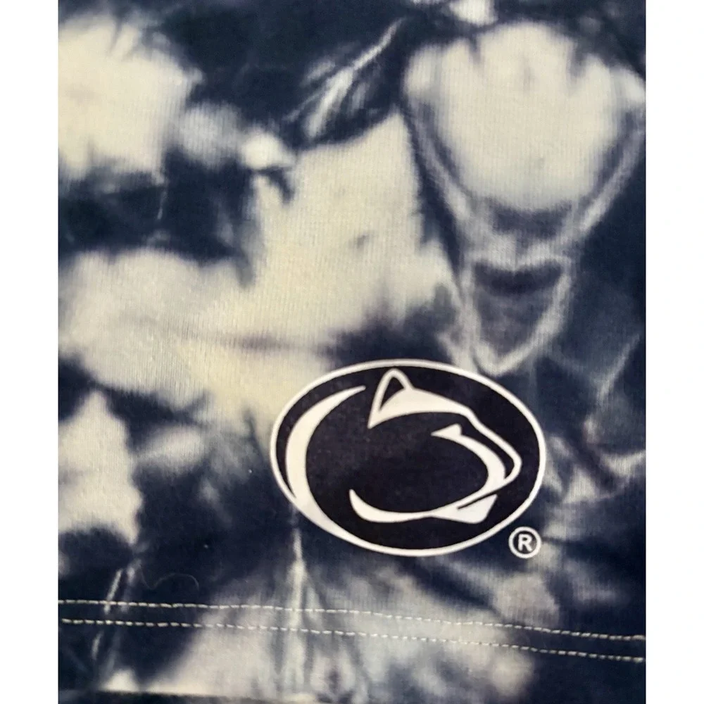 Women's Victoria's Secret PINK Yoga Tie Dye Penn State Shorts‎ Blue White Medium - Picture 7 of 7